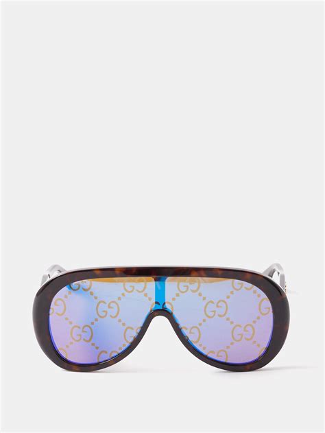 gucci sunglasses aviator mens|Gucci oversized acetate aviator sunglasses.